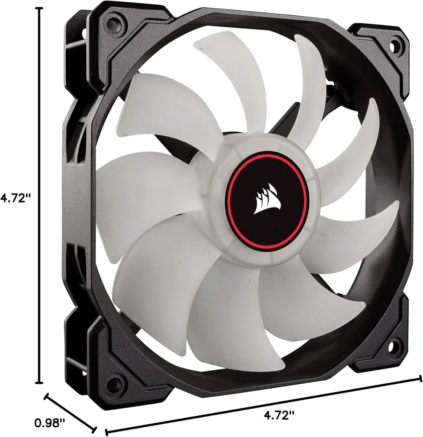 AF120 LED Low Noise Cooling Fan Single Pack - Red /Black Cooling CO-9050080-WW, 120 Mm